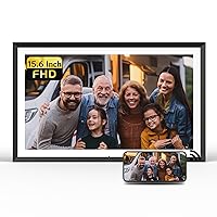 Nexfoto 15.6 Inch FHD 64GB Extra Large Digital Picture Frame with Remote Control, WiFi Electronic Digital Photo Frame 1920x1080 IPS Touch Screen Easy to Share Photo Video via App, Gift for Grandparent