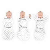 SwaddleDesigns 6-Way Omni Swaddle Sack for Newborn, Transitional Swaddle Sack with Wrap & Arms Up Sleeves & Mitten Cuffs, Easy Swaddle Transition, Better Sleep, Tiny Hedgehogs, Small, 0-3 Months
