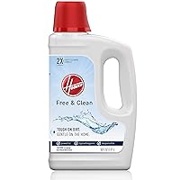 Hoover Free & Clean Deep Cleaning Carpet Shampoo, Concentrated Machine Cleaner Solution, 50oz Hypoallergenic Formula, AH30952, White, 50 Fl Oz (Pack of 1)