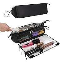 Ethereal 2-in-1 Hair Tools Travel Bag and Tinfoil Heat Resistant Mat for Flat Irons, Straighteners, Curling Iron, and Haircare Accessories, Hot Hair Styling Tool Organizer with Pockets