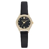 Armitron Women's Genuine Crystal Accented Leather Strap Watch, 75/5828