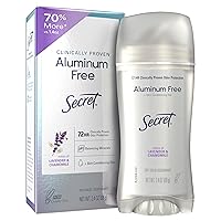 Secret Clinically Proven Aluminum Free Deodorant for Women, Lavender & Chamomile Scent, 2.4 oz