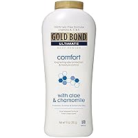 Ultimate Comfort Body Powder, Aloe & Chamomile 10 Ounce (Pack of 4)