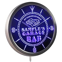 AdvPro ncpp-tm Garage Car Repair Personalized Your Name Bar Neon Sign LED Wall Clock