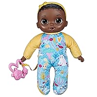 Baby Alive Soft ‘n Cute Doll, Black Hair, 11-Inch First Baby Doll Toy, Washable Soft Doll, Toddlers Kids 18 Months and Up, Teether Accessory