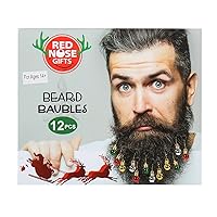 Master Toys Holiday Beard Ornaments - 12 Piece Multi-Colored Hair Accessories with Attachment Clips