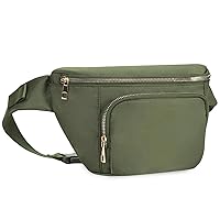 sportsnew Fanny Packs for Women,Large Waist Pack with Extra Extension Belt,Fashion Crossbody Belt Bags for Travel Walking Running Hiking Army Green