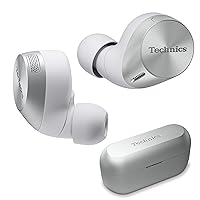 Technics HiFi True Wireless Multipoint Bluetooth Earbuds with Noise Cancelling, 3 Device Multipoint Connectivity, Wireless Charging, Impressive Call Quality, LDAC Compatible - EAH-AZ60M2-S (Silver)