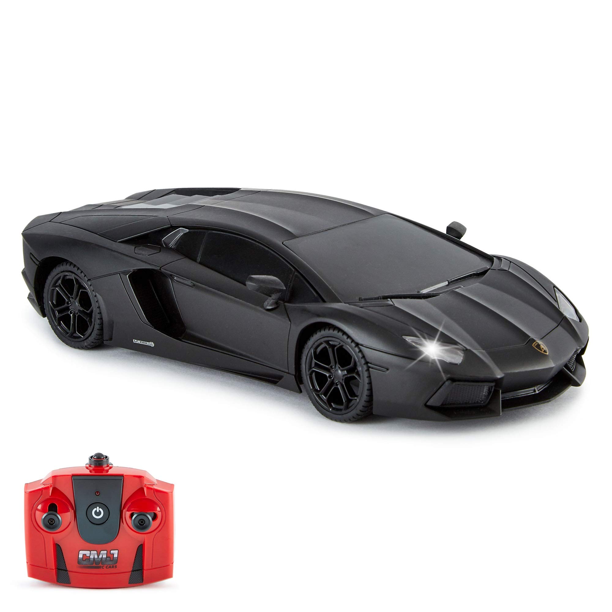 Mua Lamborghini Aventador Official Licensed Remote Control Car with Working  Lights, Radio Controlled On Road RC Car 1:24 Scale,  Matte Black,  Great Toys for Boys and Girls trên Amazon Anh chính