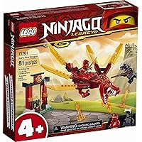 LEGO NINJAGO Legacy Kai’s Fire Dragon 71701 Dragon Toy Figure Building Kit (81 Pieces)