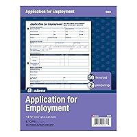 Adams Bilingual Employee Application, 8.5 x 11 Inches, White, 2-Pack (9661ES)