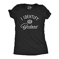Womens I Identify As Badass Tshirt Funny Cool Awesome Graphic Novelty Tee