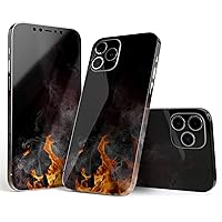 Full Body Skin Decal Wrap Kit Compatible with iPhone 14 Pro Max - Fire Flames V1
