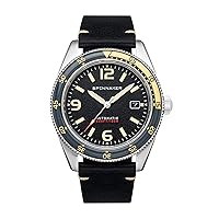 Spinnaker Mens 43mm Fleuss Automatic Watch with Genuine Leather Strap SP-5055