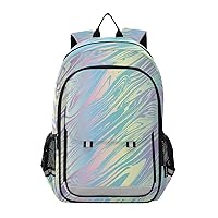 ALAZA Rainbow Marble Colorful Art Laptop Backpack Purse for Women Men Travel Bag Casual Daypack with Compartment & Multiple Pockets