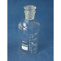 1000ml Narrow Mouth,Borosilicate Glass Graduated Reagent Bottle,with Standard Ground Glass Stopper