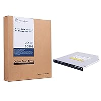 SilverStone Technology SOB03, 9.5mm Slim Slot-Loading 8X Blu-ray Drive, Blu-ray/DVD/CD Read and Write, SST-SOB03
