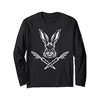 Jolly Roger Easter Shirt Funny Bunny Skull Crossbones Egg Long Sleeve T-Shirt
