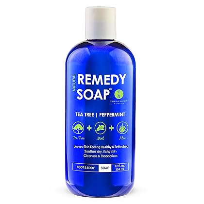 Truremedy Naturals Remedy Tea Tree Oil Body Wash - Body Wash That Helps Body Odor, Ringworm, & Skin Irritations - Tea Tree Soap Body Wash (1 pk, 12 oz)