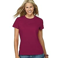 Hanes Women's Perfect-T Short-Sleeve T-Shirt, Women’s Crewneck T-Shirt, Women’s Short-Sleeve Cotton Tee