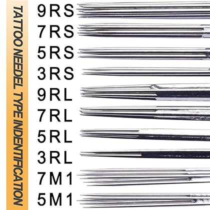 Tattoo Needles - Yuelong 100 Pieces Disposable Mixed Tattoo Guns Needles 3rl, 5rl, 7rl, 9rl, 3rs, 5rs, 7rs, 9rs, 5m1, 7m1, Used For Tattoo Machine,Tattoo Kit and Tattoo Supplies