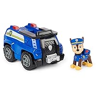 Paw Patrol, Chase’s Patrol Cruiser, Toy Car with Collectible Action Figure, Sustainably Minded Kids Toys for Boys & Girls Ages 3 and Up