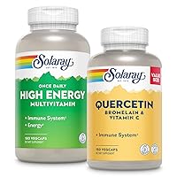 Once Daily High Energy Multiple & QBC Plex Bundle | Energy, Respiratory & Immune Support Formulas | 180, 150ct