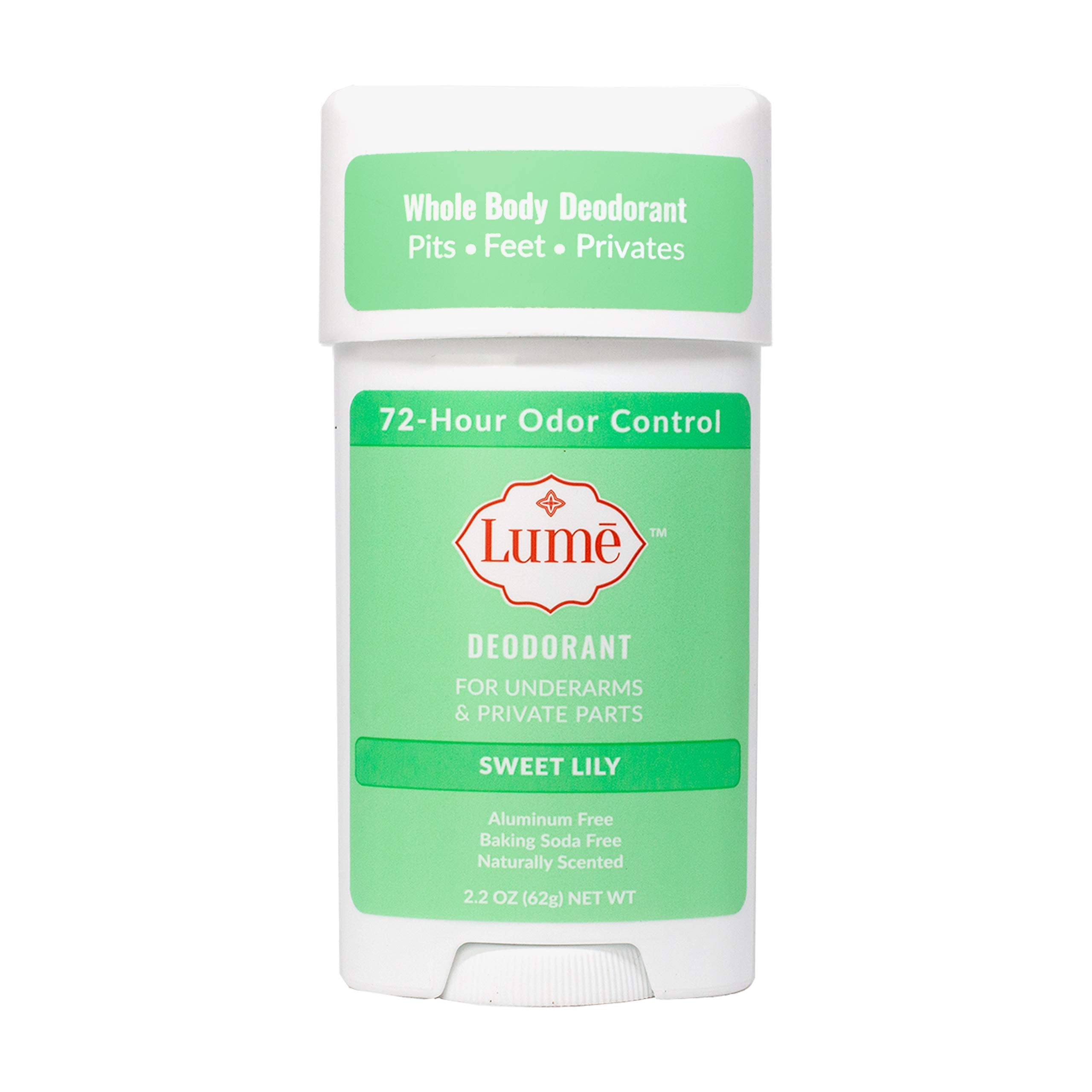 Lume Natural Deodorant (Sweet Lily)- Underarms and Private Parts - Aluminum Free, Baking Soda Free, Hypoallergenic, and Safe For Sensitive Skin - Propel Stick