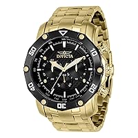 Invicta Men's Pro Diver 50mm Stainless Steel Quartz Watch, Gold (Model: 37725)