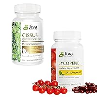 Cissus Quadrangularis - 120 Capsules, and Lycopene Supplement - 120 Vegan Capsule, Support Normal Bone Health, Normal Prostate Health and Normal Heart Function
