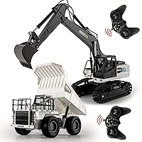 s-idee® 1559 RC Excavator & Dump Truck Dump Truck Double Pack Huina 1559 Truck 1:24 9 Channel Remote Control