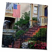 3dRose USA, Georgia, Savannah, House in The Historic District in The Spring. - Towels (twl-208419-3)
