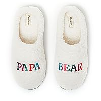 Dearfoams Men's Gifts for Dad Funny Fathers Day Papa Bear Slipper