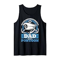 Mens Dad with a Pontoon Boat Captain Boating Fathers Day Men Tank Top