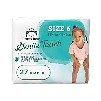 Amazon Brand - Mama Bear Gentle Touch Diapers, Hypoallergenic, Size 6, 27 Count