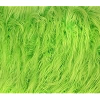 Faux Fur Fabric Long Pile Gorilla Lime / 60