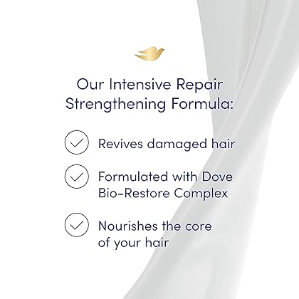 Dove Strengthening Conditioner Intensive Repair 4 count for Damaged Hair Deep Conditioner with Bio-Nourish 12 oz