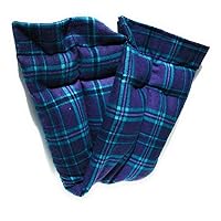 Microwavable Heating Pad, Cozy Plaid Flannel, Natural Rice Filling, Handcrafted in The USA, Neck, Shoulder Pain Care, Unique Gift (Purple Plaid)