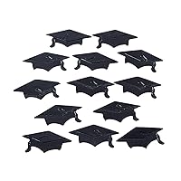 Fun Express - Black Graduation Hat Confetti(2oz) for Graduation - Party Decor - General Decor - Confetti - Graduation - 1 Piece