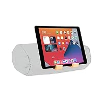 Digital Nc The Chill-ow iPad Organic Buckwheat Pillow Stand: The Ultimate Hands-Free Solution for Any Tablet or Phone. Perfect for Couch, Bed, or Table Use. (Pale Gray)