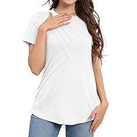 Black Cotton T Shirts for Women Short Sleeve, Women's Loose T-Shirt Casual Top Oversized Trendy, S XXL