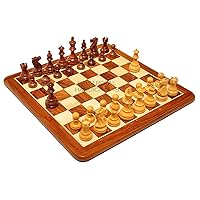 Premium Handcrafted Wooden Professional Chess Game Board Set with International Royal Carving Staunton Pieces (King Size 3.75
