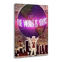 ALEC-Monopolys The World Is Yours Poster Decorative Painting Canvas Wall Art Living Room Posters Bedroom Painting 16x24inch(40x60cm)
