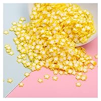 NIANTU1125 100g/lot 5mm Star Shape Polymer Clay Sprinkles for Slimes DIY Nail Art Supplies Soft Clay Sprinkle Crafts Fake Cake Decoration Gift (Color : Color10)