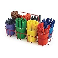 Colorations Marker Caddy & Stand, Art Supplies, Wire Marker Organizer, Portable Organzier, Holds Crayons, Pencils, Paint Brushes, Collage Items, Scrapbook Supplies, Art Caddy