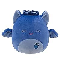 Squishmallows Original 5-Inch Bessie Blueberry Bat - Official Jazwares Plush