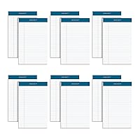 TOPS 5 x 8 Legal Pads, 12 Pack, Docket Brand, Narrow Ruled, White Paper, 50 Sheets Per Writing Pad, Made in the USA (63360)