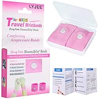 LYJEE Anti-Nause Acupressure Bands for Kids, Travel Car Sickness Relief Wristbands for Motion or Morning Sickness