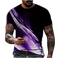 Men's T-Shirt 3D Digital Printing T-Shirts Short Sleeve Round Neck Novelty Graphic Tee Tops Cool Athletic Shirts