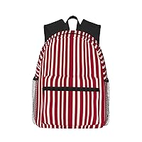 Plaid Red And Black Print Casual Backpack,Lightweight Backpack Laptop Backpacks For Men Women,Travel Work Computer Bag